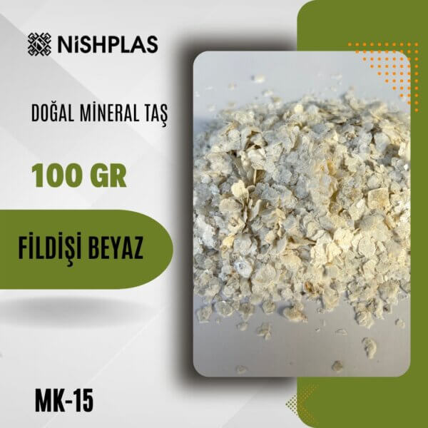 Nishplas Doğal Mineral Taş - Fildişi Beyaz - MK-15