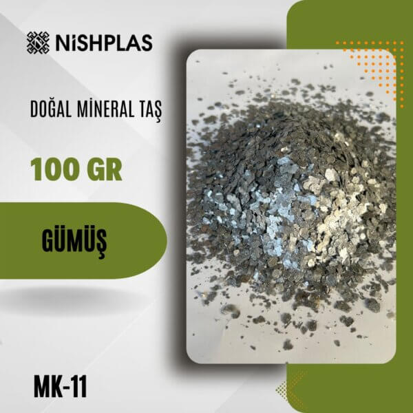 Nishplas Doğal Mineral Taş - Gümüş - MK-11