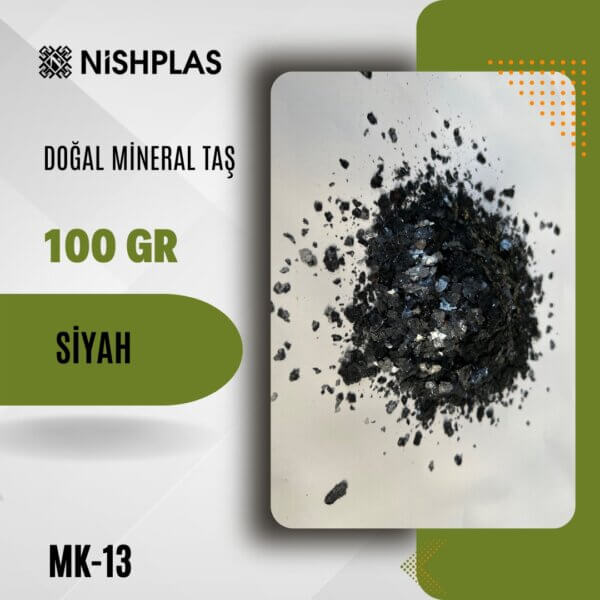 Nishplas Doğal Mineral Taş - Siyah - MK-13