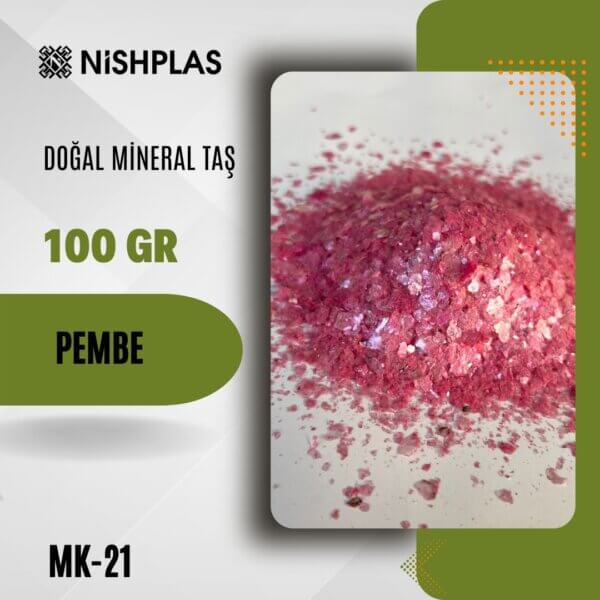 Nishplas Doğal Mineral Taş - Pembe - MK-21